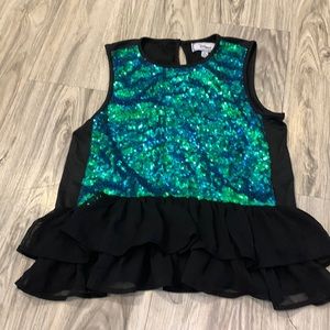 3/$6 Sequin peplum top